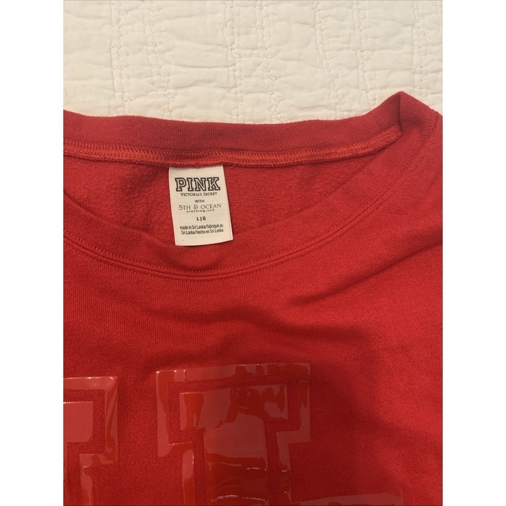 long sleeves pullover Pink Victoria Secret size large Red Women Cotton - Picture 3 of 4